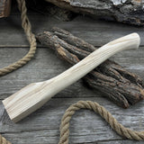 Ash wood axe handle with two red oak wedges, 41.5 cm long