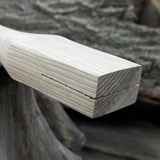 Ash wood axe handle with red oak wedges, 42 cm length