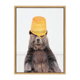 Sylvie Basket Case Bear Framed Canvas by kateandlaurel - product image 2 for Resin Society