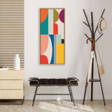 Sylvie Mid Century Modern Pattern Framed Canvas