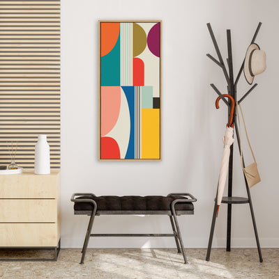 Sylvie Mid Century Modern Pattern Framed Canvas