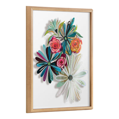 Blake Flowers on Glass 2 Whole Flowers Framed Printed Art by kateandlaurel - product image 7 for Resin Society