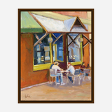 Athens Cafe Artist Enhanced Canvas Print by John Beard Collection - product image 7 for Resin Society