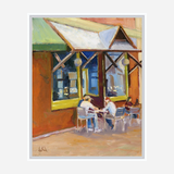 Athens Cafe Artist Enhanced Canvas Print by John Beard Collection - product image 6 for Resin Society