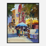 Athens Street Scene Artist Enhanced Canvas Print by John Beard Collection - product image 2 for Resin Society