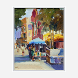 Athens Street Scene Artist Enhanced Canvas Print by John Beard Collection - product image 3 for Resin Society
