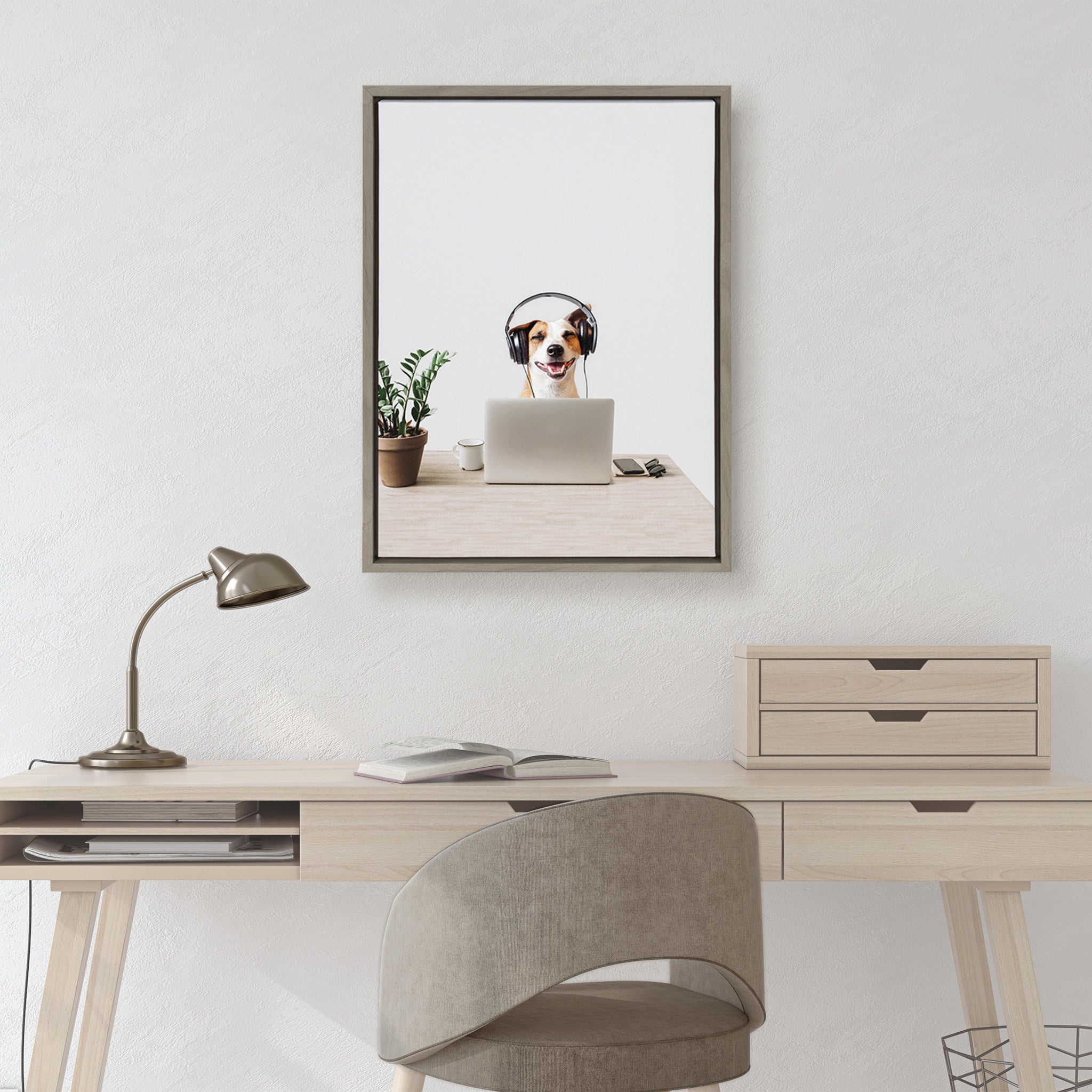 Sylvie You can call me Doug, I’m in IT Framed Canvas by kateandlaurel - product image 8 for Resin Society