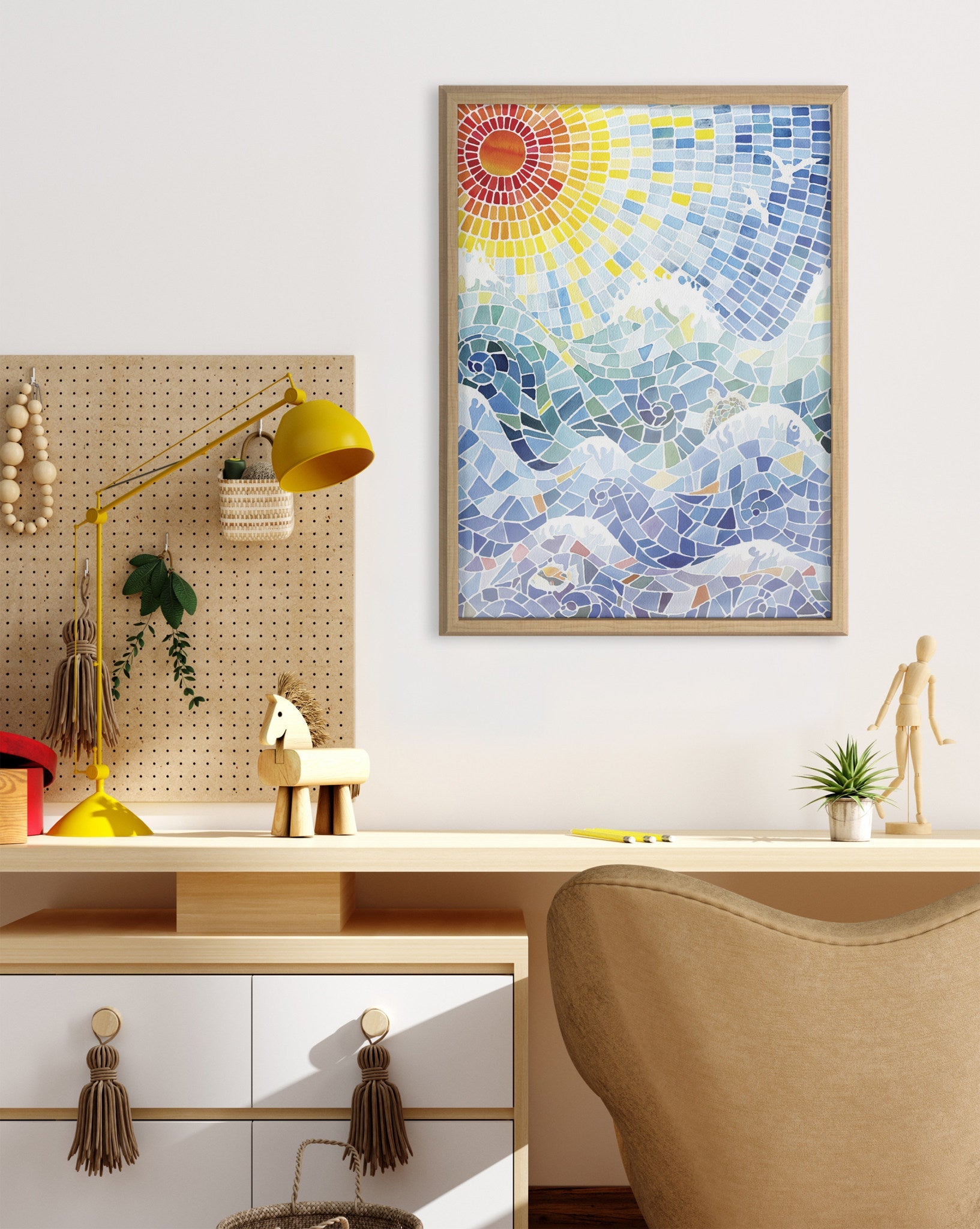 Blake It’s a Beautiful Life Framed Printed Glass by kateandlaurel - product image 5 for Resin Society