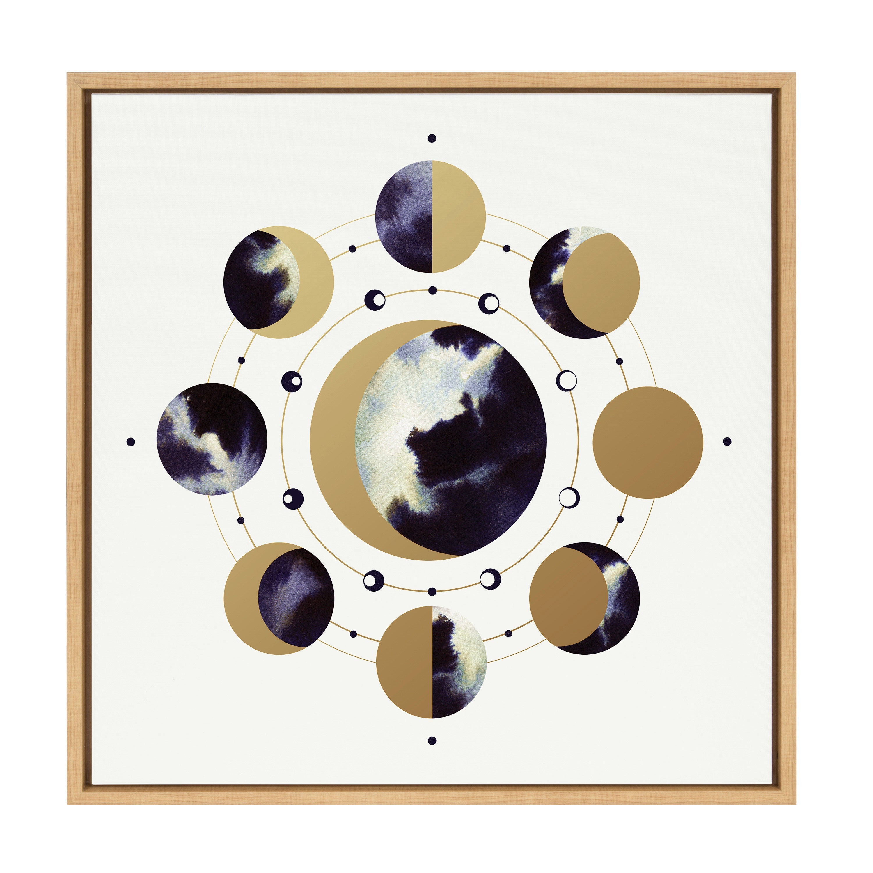 Sylvie Lunar Light Framed Canvas by Faryn Hughes