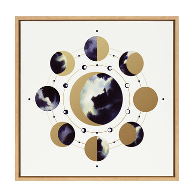Sylvie Lunar Light Framed Canvas by Faryn Hughes