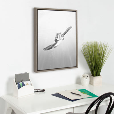 Sylvie Sea Turtle Framed Canvas by Simon Te of Tai Prints by kateandlaurel - product image 10 for Resin Society