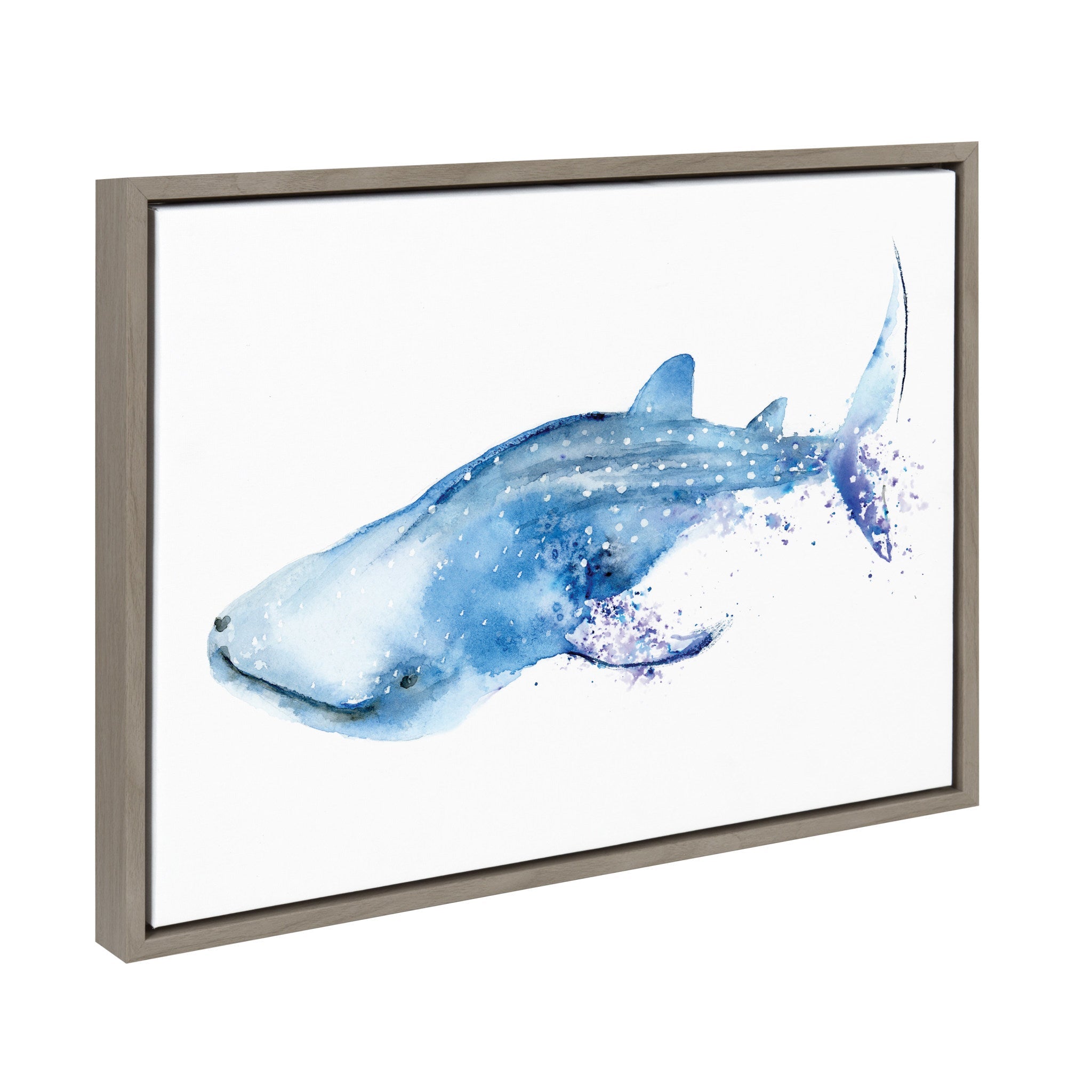 Sylvie Whale Shark Framed Canvas Art by Cathy Zhang by kateandlaurel - product image 2 for Resin Society