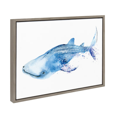 Sylvie Whale Shark Framed Canvas Art by Cathy Zhang by kateandlaurel - product image 2 for Resin Society