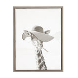 Sylvie Sarifa Giraffe Framed Canvas by Simon Te of Tai Prints by kateandlaurel - main product image for Resin Society