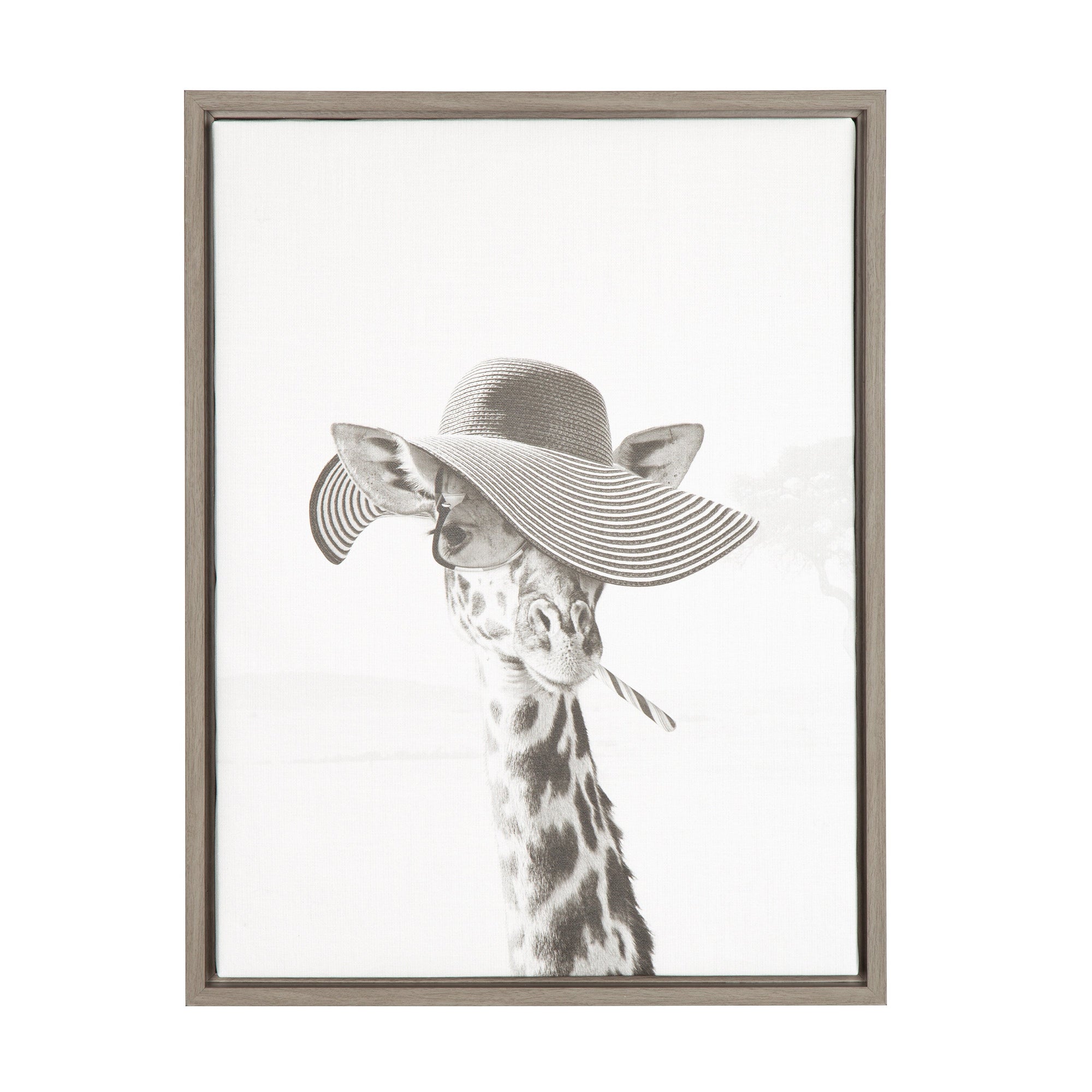 Sylvie Sarifa Giraffe Framed Canvas by Simon Te of Tai Prints by kateandlaurel - product image 8 for Resin Society