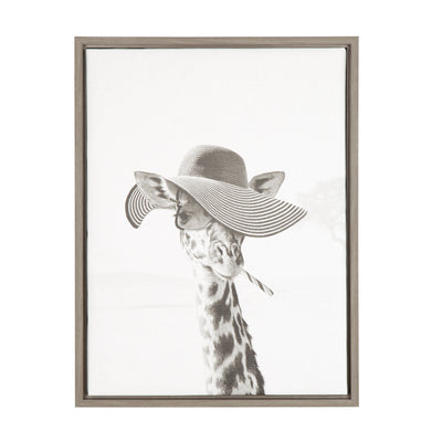 Sylvie Sarifa Giraffe Framed Canvas by Simon Te of Tai Prints by kateandlaurel - product image 8 for Resin Society