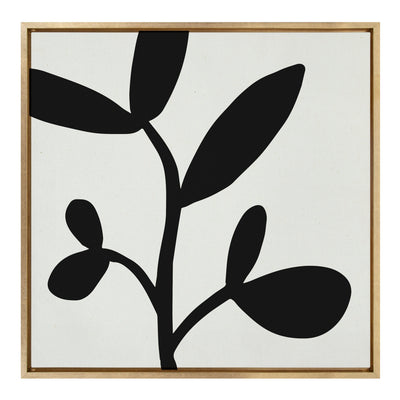 Sylvie Modern Botanical Neutral Abstract 2 Framed Canvas by kateandlaurel - product image 2 for Resin Society