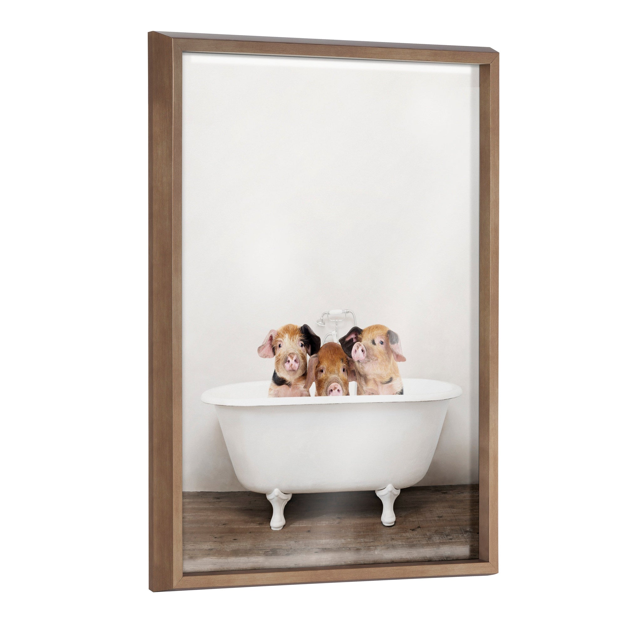 Blake Three Little Pigs in Vintage Bathtub Framed Printed Glass by kateandlaurel - product image 9 for Resin Society