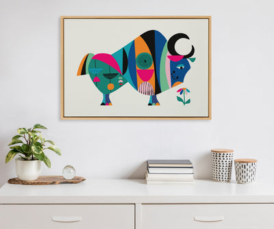 Sylvie MCM Ox Framed Canvas by Rachel Lee