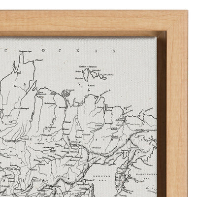 Sylvie Vintage Black and White World Map Framed Canvas Set by The by kateandlaurel - product image 8 for Resin Society