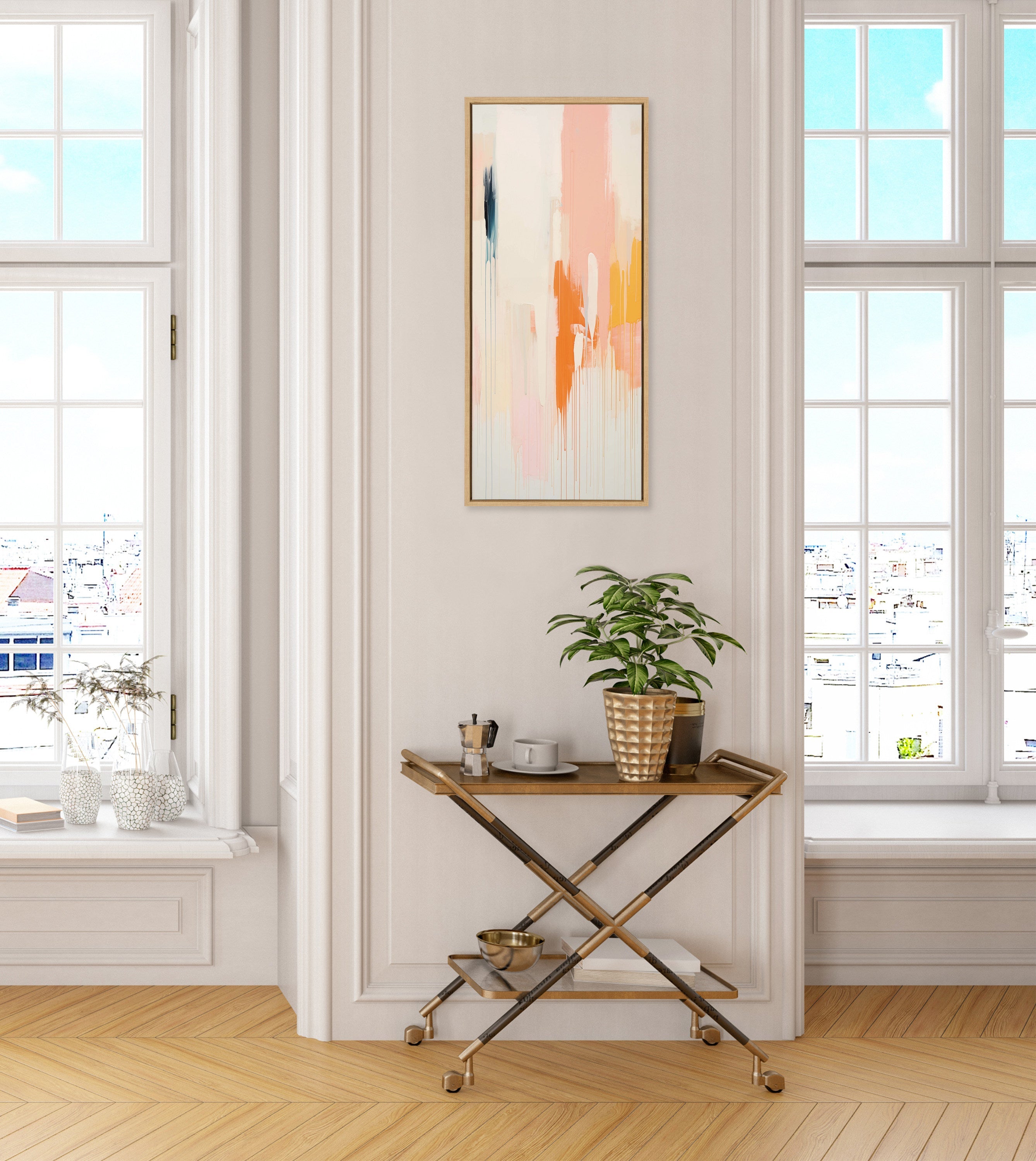 Sylvie Fiesta Abstract Framed Canvas by Amy Lighthall