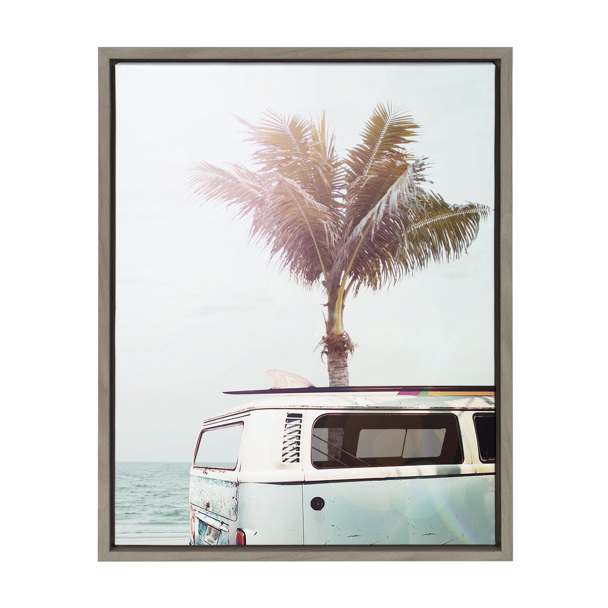 Sylvie Blue Beach Van Framed Canvas by Amy Peterson Art Studio by kateandlaurel - product image 8 for Resin Society