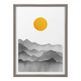 Blake Black Yellow Mountain Range Silhouette Framed Printed Glass by kateandlaurel - product image 2 for Resin Society