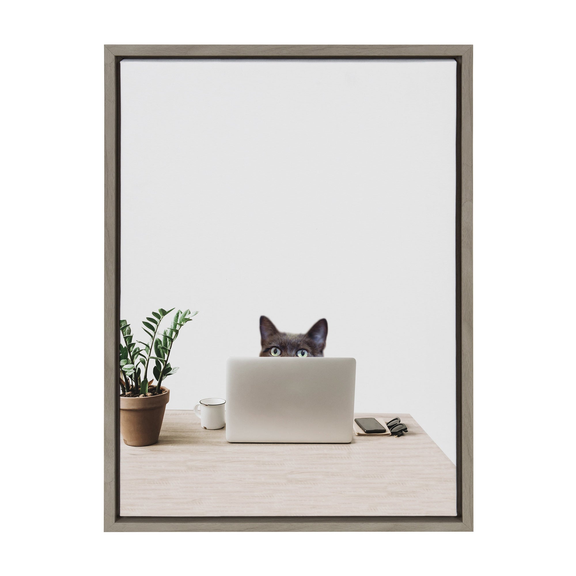 Sylvie I’m Cherise the Creative Cat Framed Canvas by kateandlaurel - product image 10 for Resin Society
