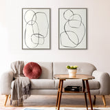 Sylvie Going in Circles Framed Textured Canvas Set by kateandlaurel - product image 15 for Resin Society