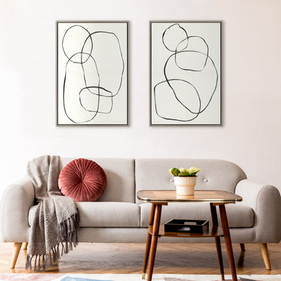Sylvie Going in Circles Framed Textured Canvas Set by kateandlaurel - product image 15 for Resin Society