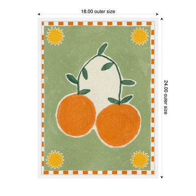 Sylvie Lush Duo 5 Orange Framed Canvas by Shatha Al Dafai