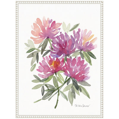 Sylvie Abstract Watercolor Pink Floral Framed Canvas by Patricia Shaw