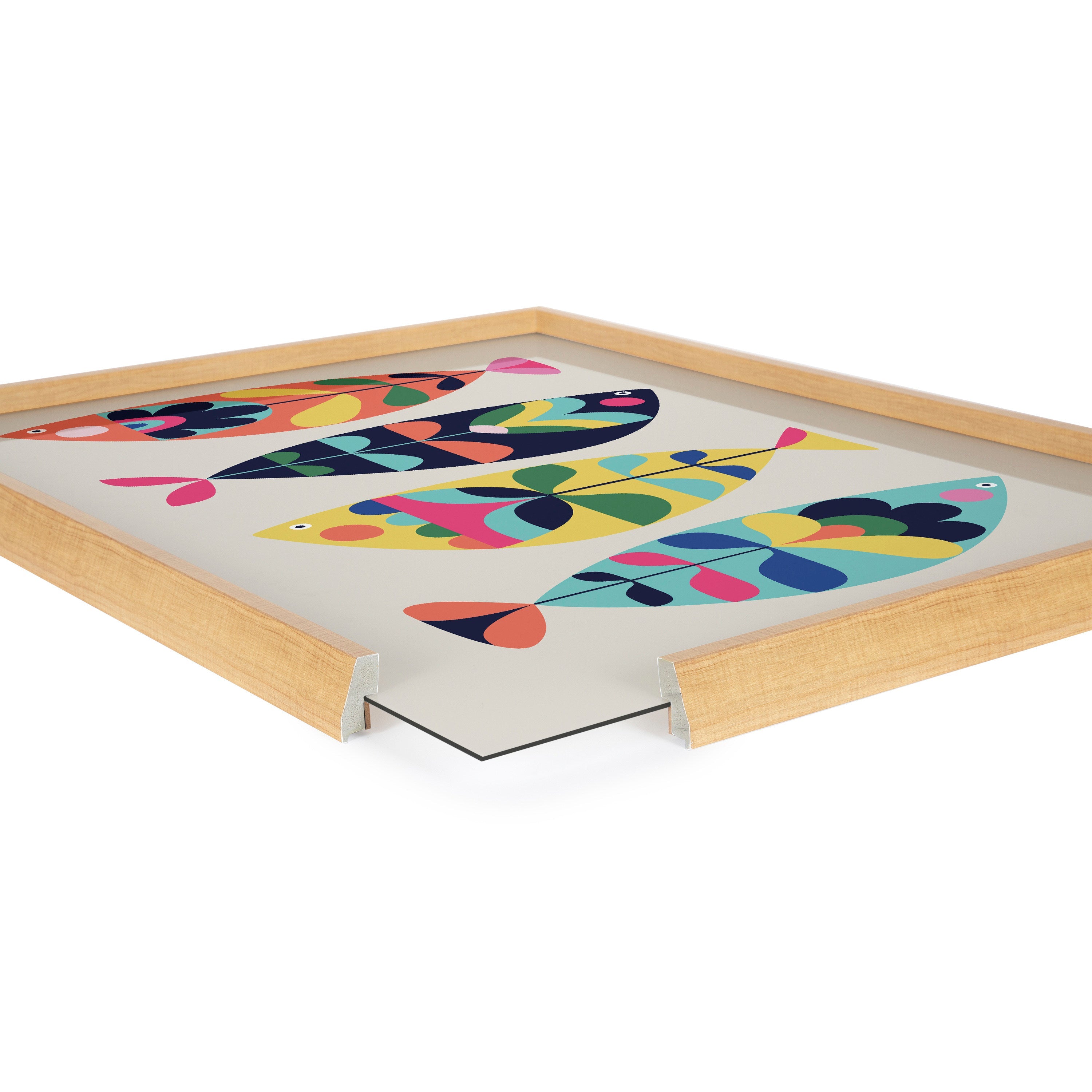 Blake MCM Fish Framed Printed Glass by kateandlaurel - product image 3 for Resin Society