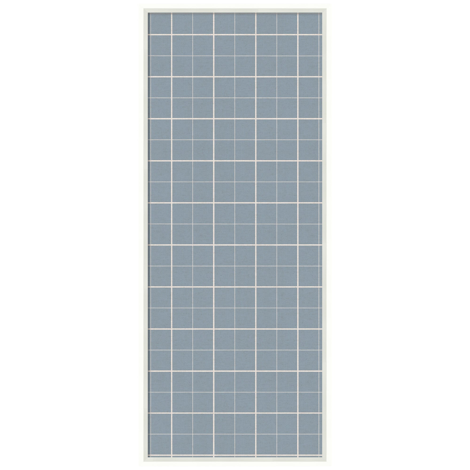 Framed Fabric Pinboard Light Blue Plaid Wall Organization