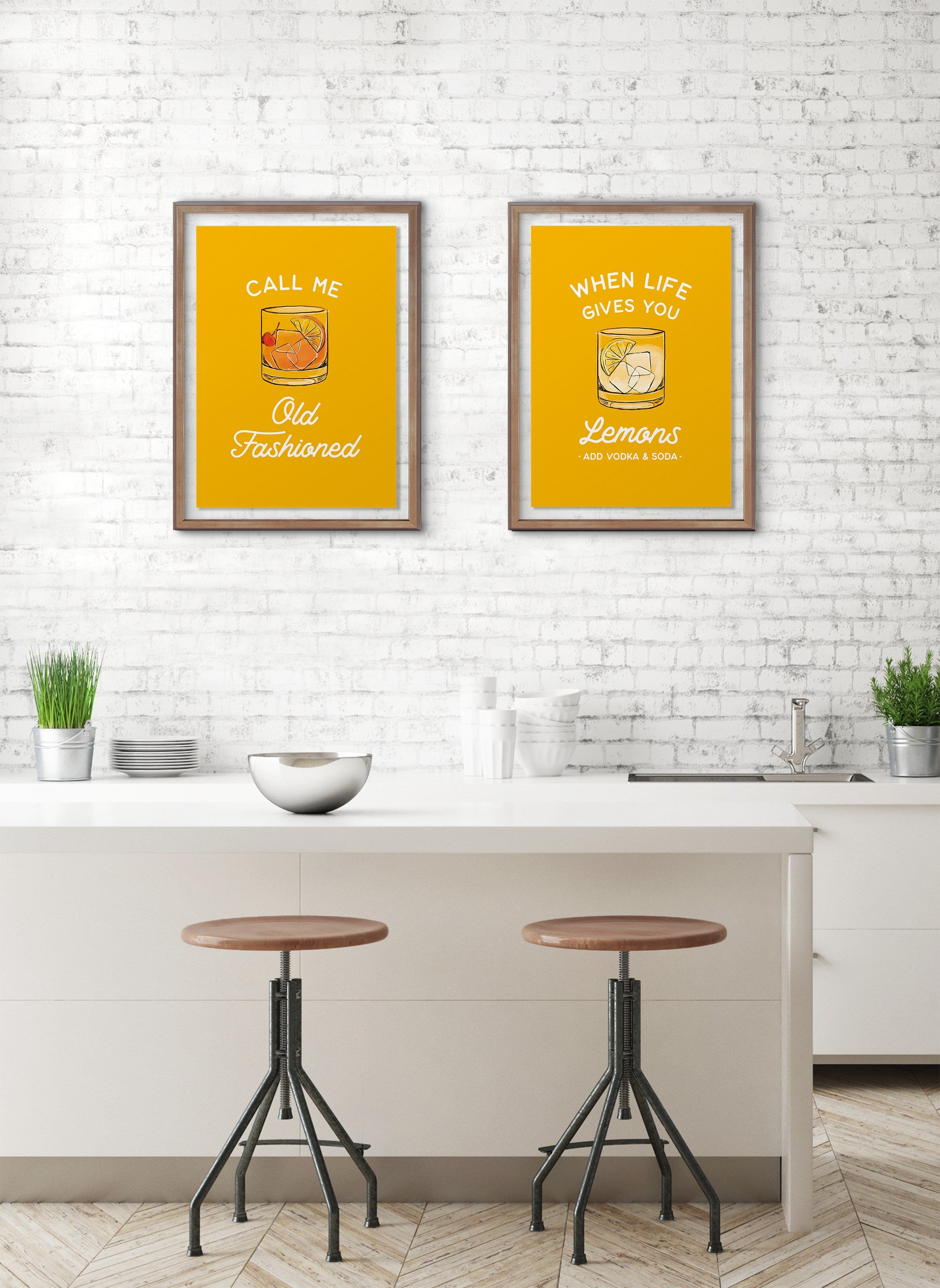 Blake When Life Gives You Lemons Yellow Framed Printed Glass by The by kateandlaurel - product image 8 for Resin Society