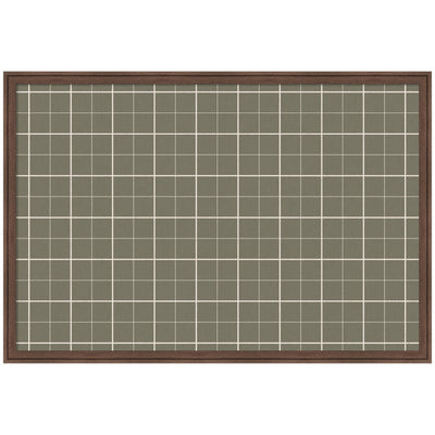 Framed Fabric Pinboard Sage Green Plaid Wall Organization