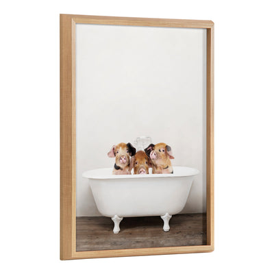 Blake Three Little Pigs in Vintage Bathtub Framed Printed Glass by kateandlaurel - product image 19 for Resin Society