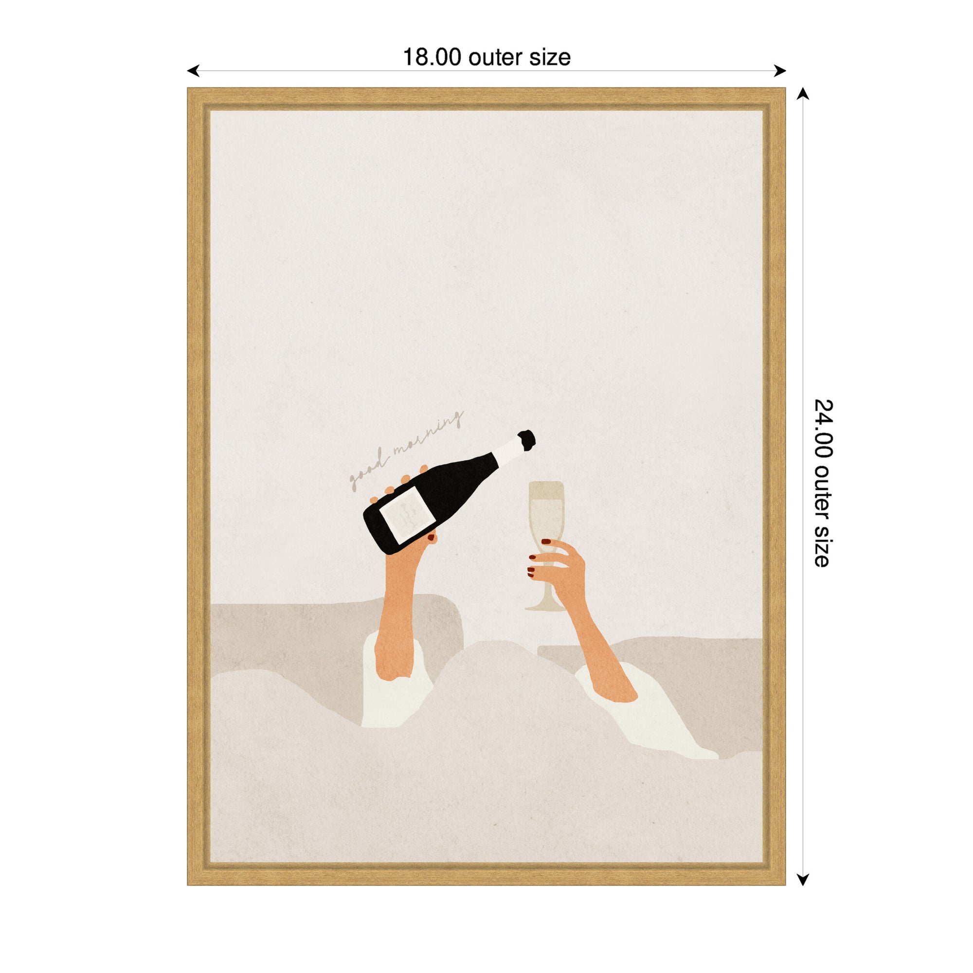 Sylvie Good Morning Art Print Framed Canvas by July Art Prints