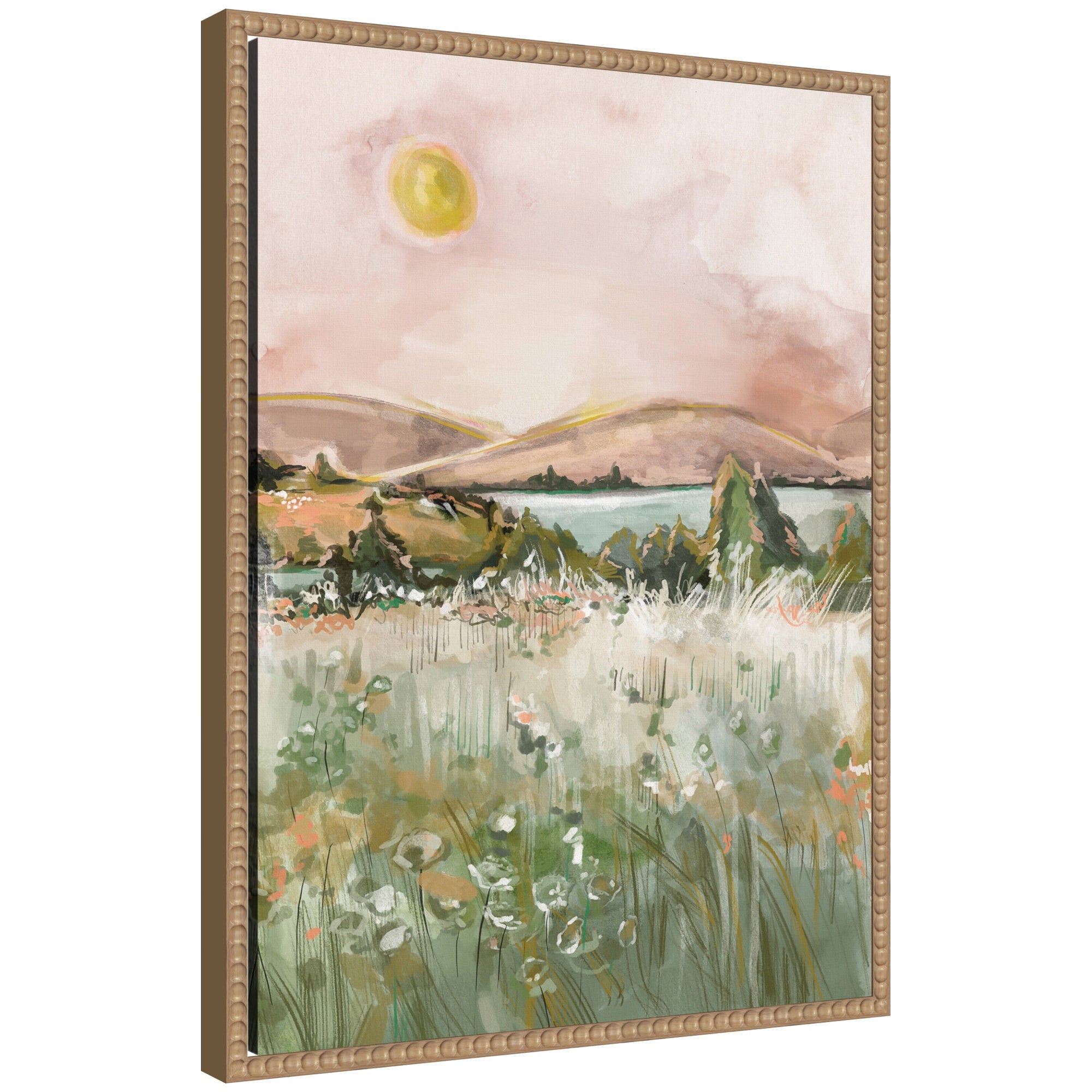 Sylvie Neutral Landscape 02 Framed Canvas by Annie Quigley