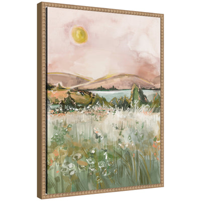 Sylvie Neutral Landscape 02 Framed Canvas by Annie Quigley