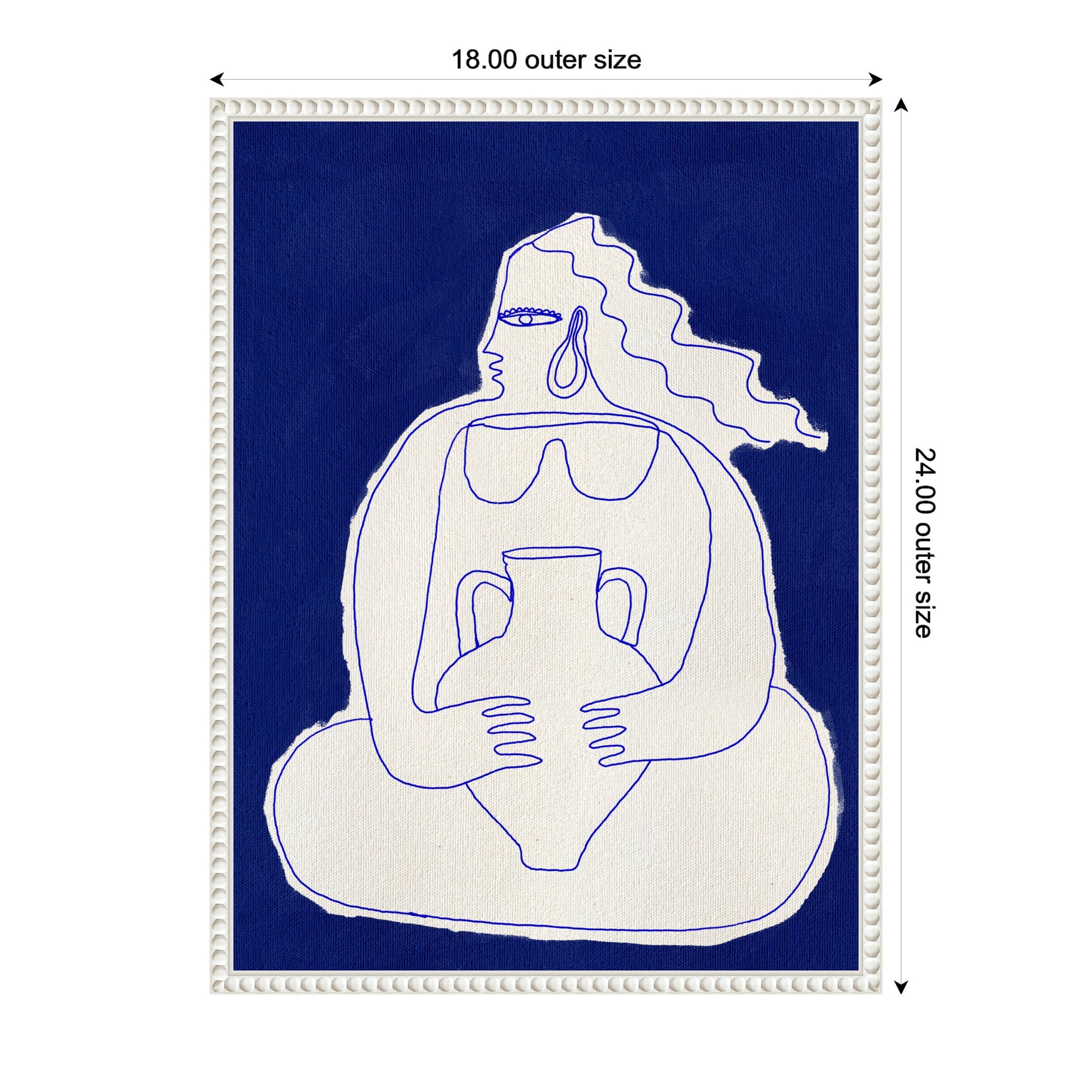 Sylvie Solitude 2 Framed Canvas by kateandlaurel - product image 2 for Resin Society
