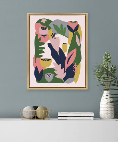Sylvie Myriam's Garden Framed Canvas