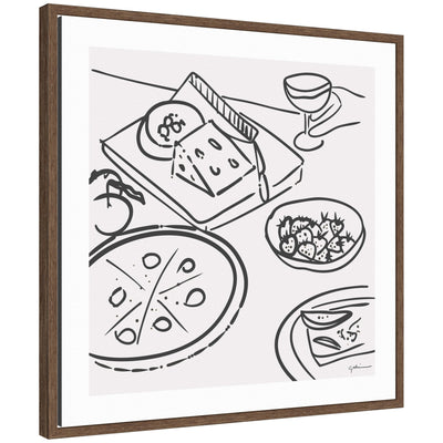 Dinner Club by Gabrielly Guedes Framed Canvas Wall Art Print
