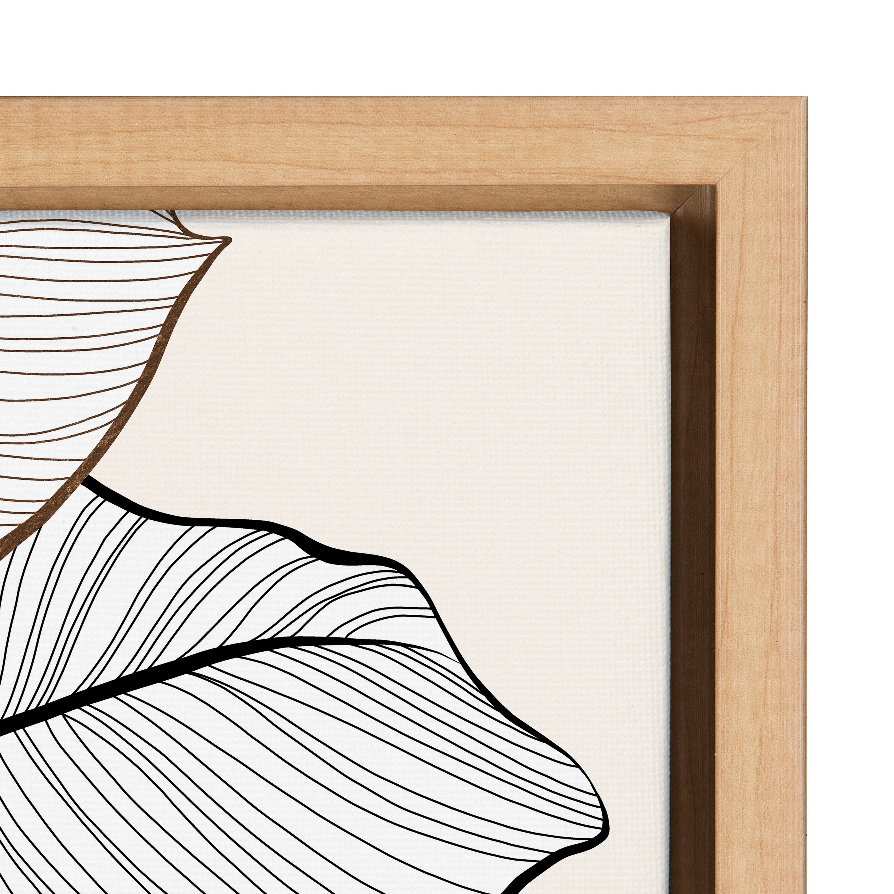 Sylvie Botanical Calathea 4 Framed Canvas by kateandlaurel - product image 3 for Resin Society