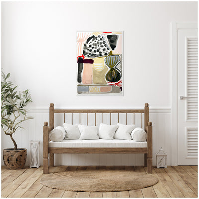Sylvie Abstract 01 Framed Canvas by Emma Daisy