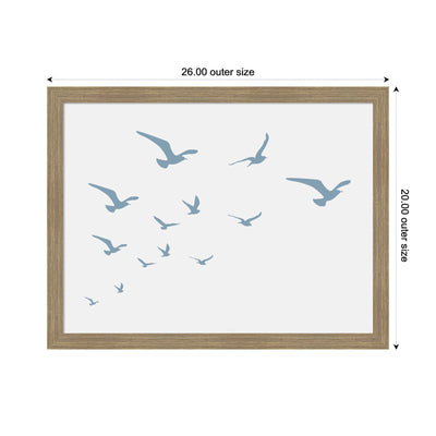 Seagulls White Background by Jolly and Dash Framed Wall Art Print