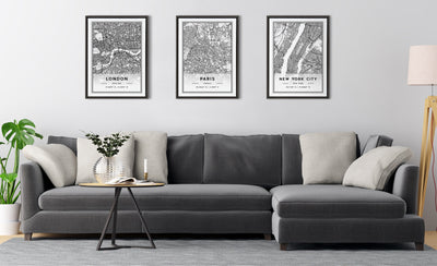 Sylvie New York City Map Framed Canvas by Jake Goossen