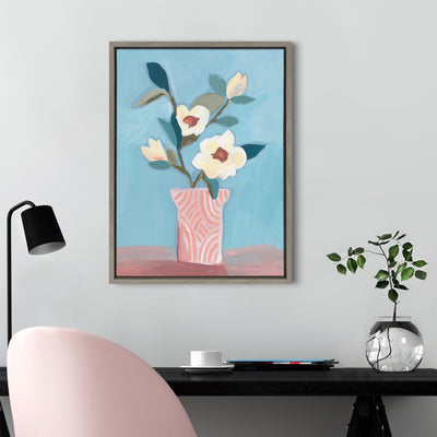 Sylvie Magnolia Blooms Framed Canvas by kateandlaurel - product image 2 for Resin Society