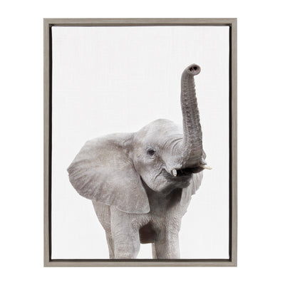 Sylvie Young Elephant Framed Canvas by Amy Peterson by kateandlaurel - product image 11 for Resin Society