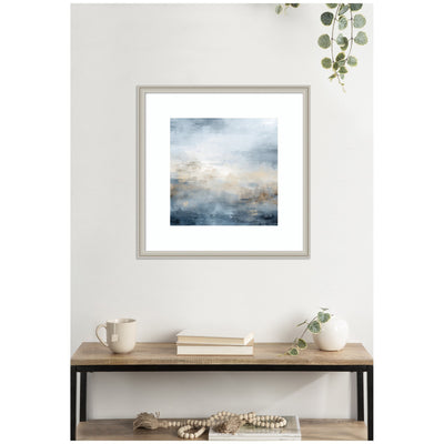 Tonal Abstract Oceanic Nautical Serenity Blue by The Creative Bunch Studio Framed Wall Art Print